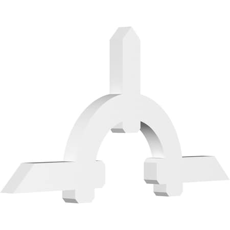 Ekena Millwork Ericson Architectural Grade PVC Gable Bracket, 72"W x 36"H x 4"D x 6"F, 12/12 Pitch GBP072X36X0406ERI00